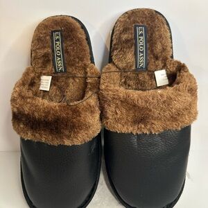U.S. Polo Assn. Black and Brown Slippers